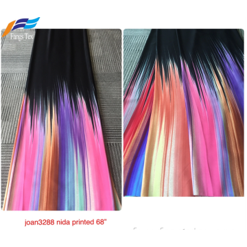 Tissu de robe Abaya en crêpe de polyester imprimé Rainbow Nida